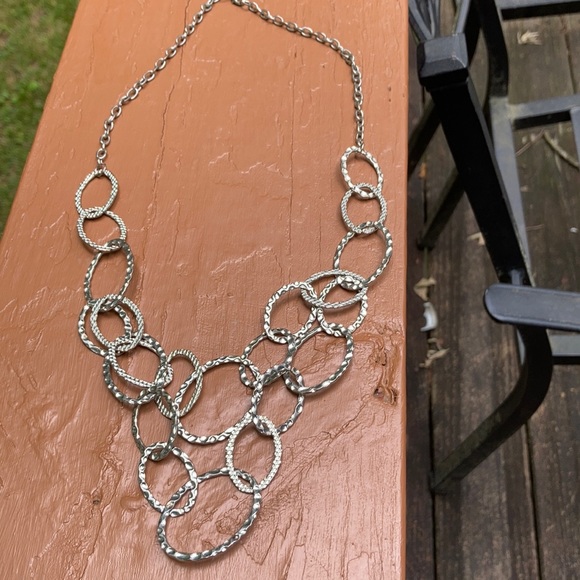 None Jewelry - Oval ring necklace